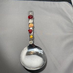 Vintage Faberware wire wrapped beaded serving spoon 10.5” X 3.5
